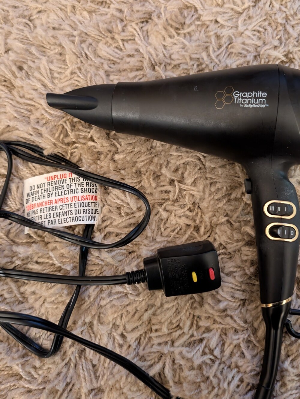 BaBylissPRO BGTD6395UC Graphite Titanium Ionic Hair Dryer